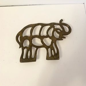 •Vintage• Brass Elephant Trivet